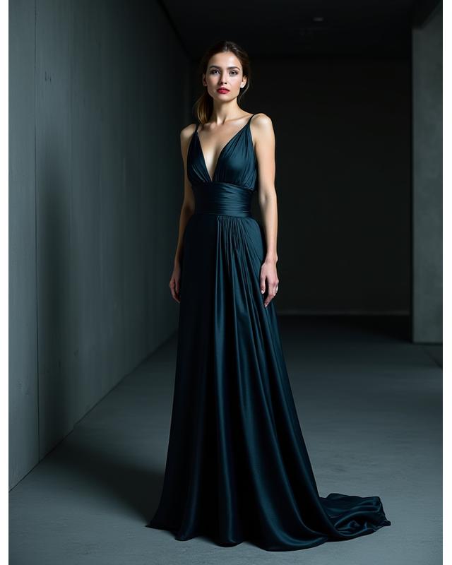 Abendkleid aus der AlpenVibe Gala-Kollektion in edlem Anthrazit